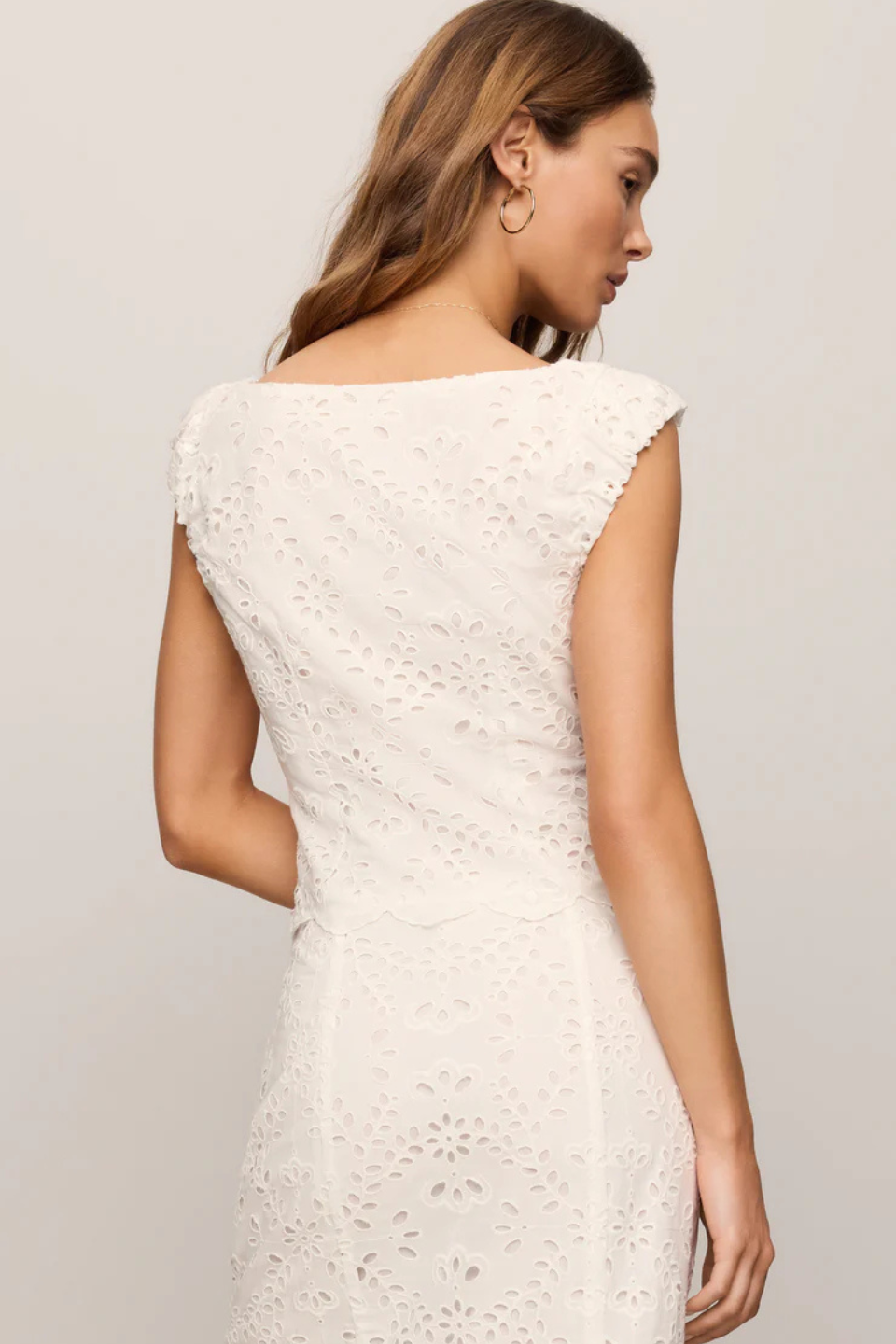 Z Supply Emrie Eyelet Cropped Top