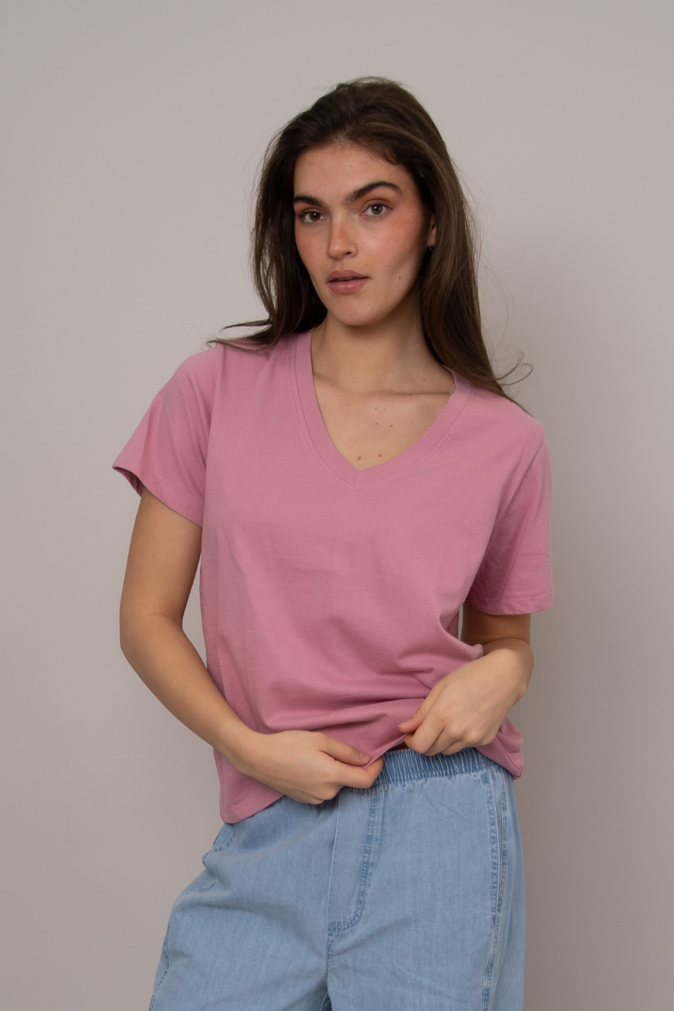 Rd Style Mila V-neck T-Shirt in Petal Pink Rd Style
