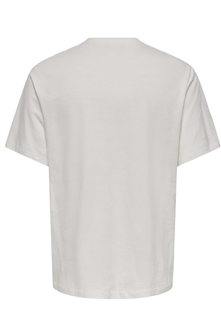 Only &amp; Sons Men’s T-Shirt in Cloud Dancer - Hot Peppers Clothing