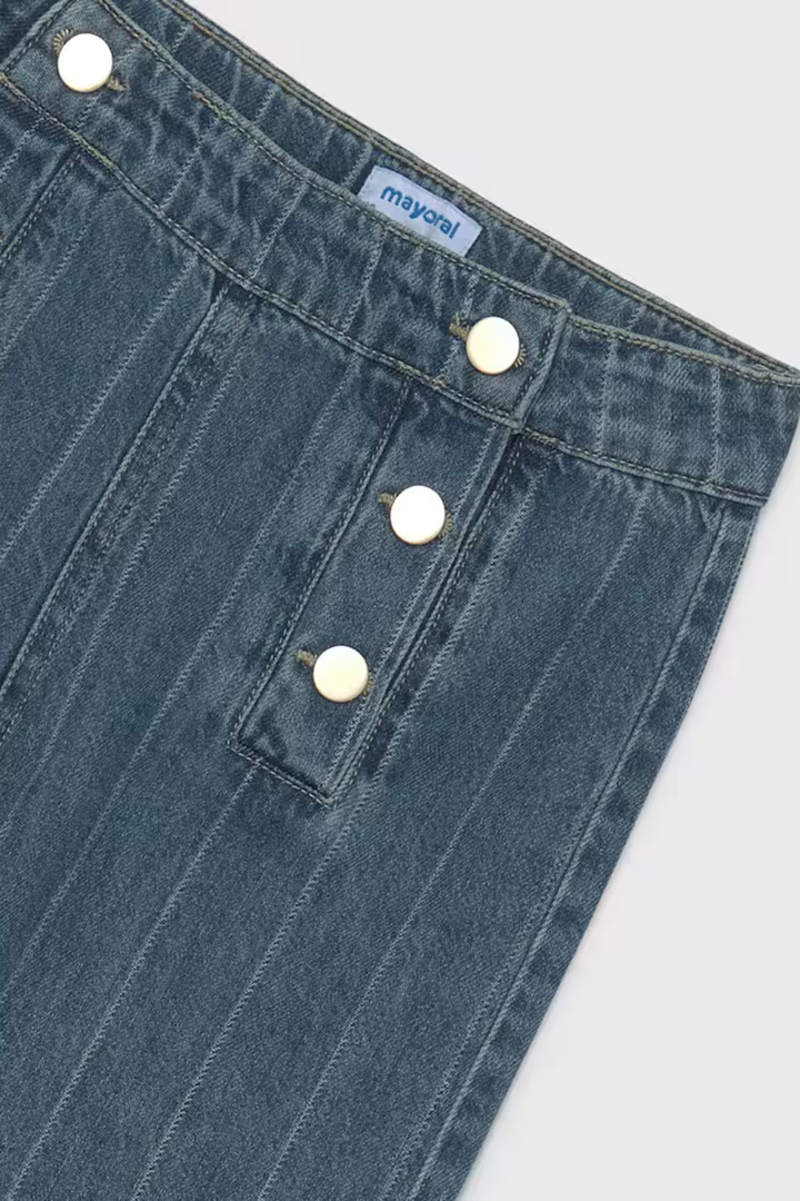 Mayoral Girl Wide Leg Striped Jeans