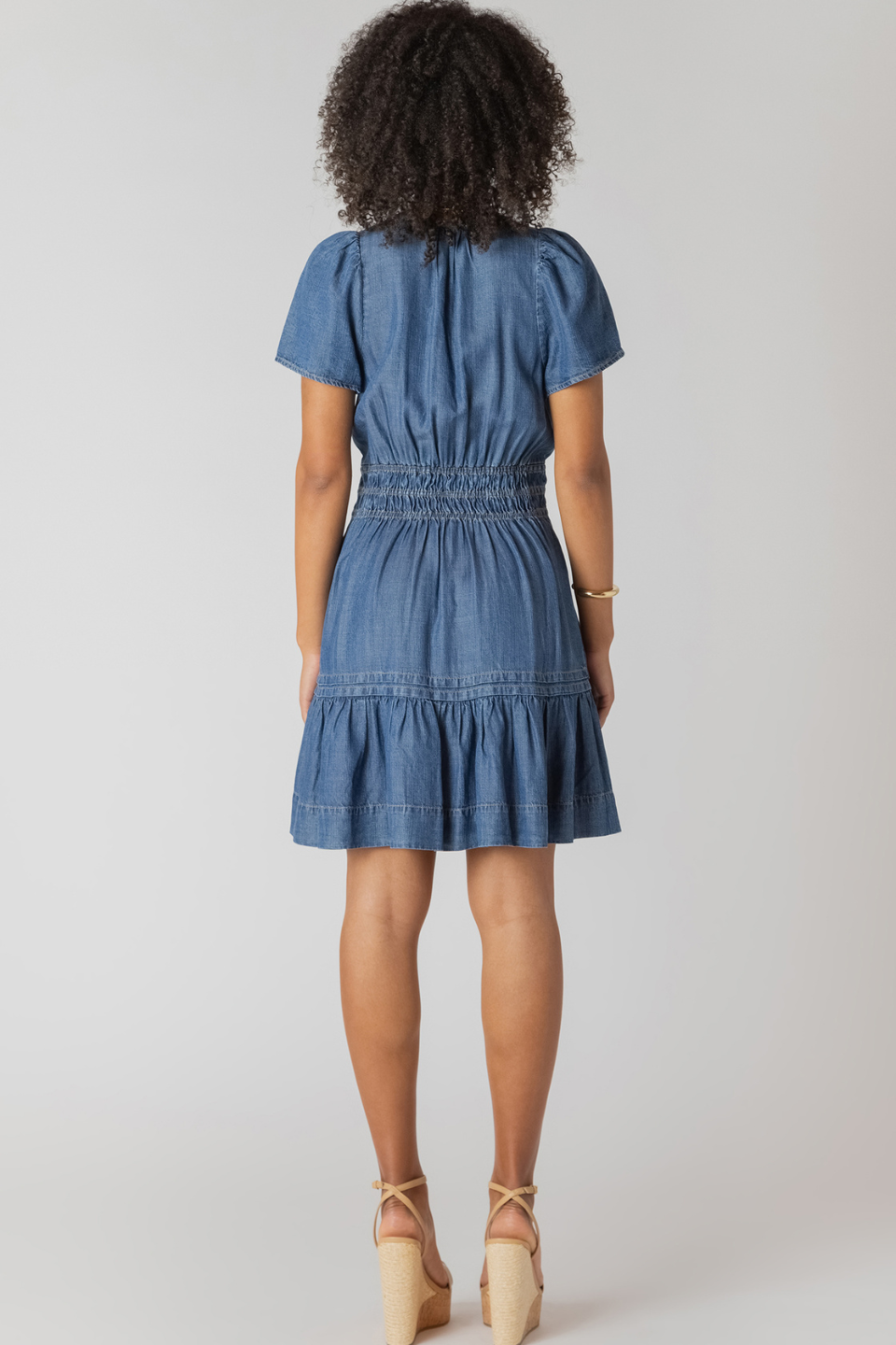 Webster Smocked Waist Tiered Mini Dress - Hot Peppers Clothing