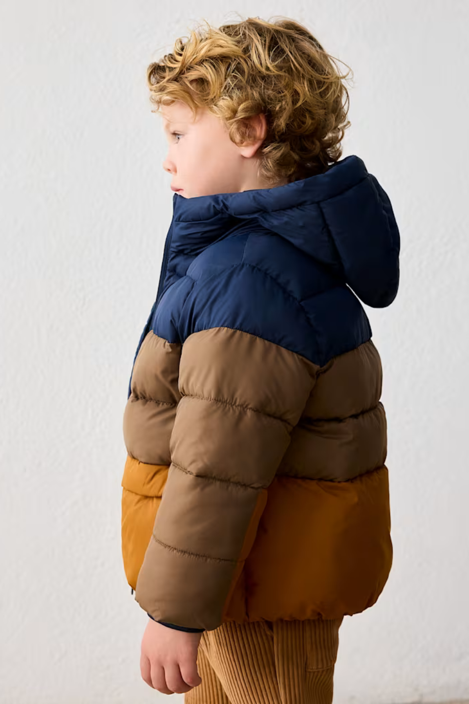 Mayoral Boy Mixed Fabric Puffer Jacket