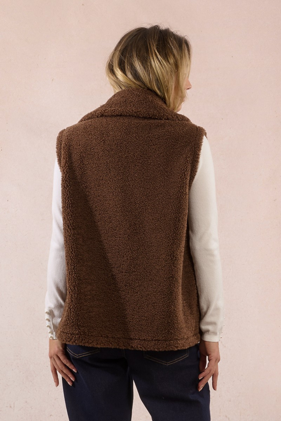 Faux Sheepskin Vest