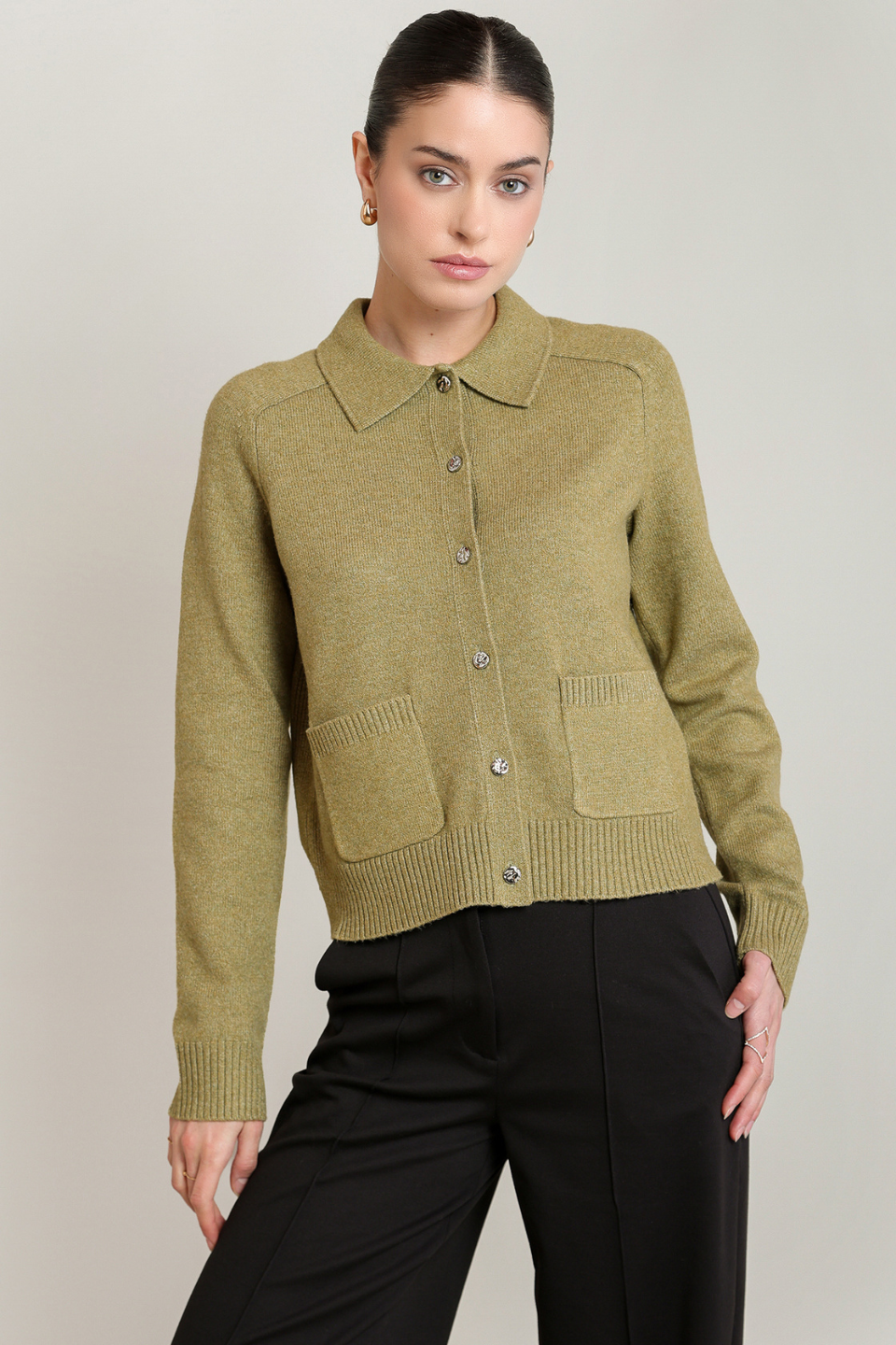 Black Tape Norah Collared Cardigan