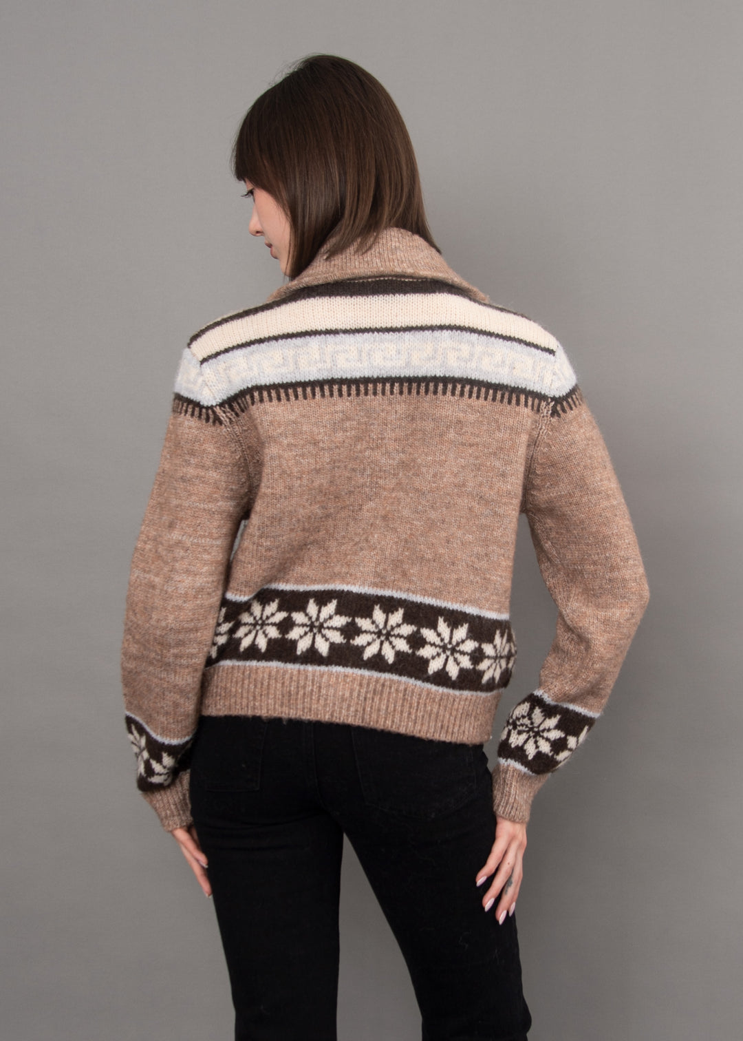 RD Style Kimiko Long Sleeve Shirt Neck Cardigan