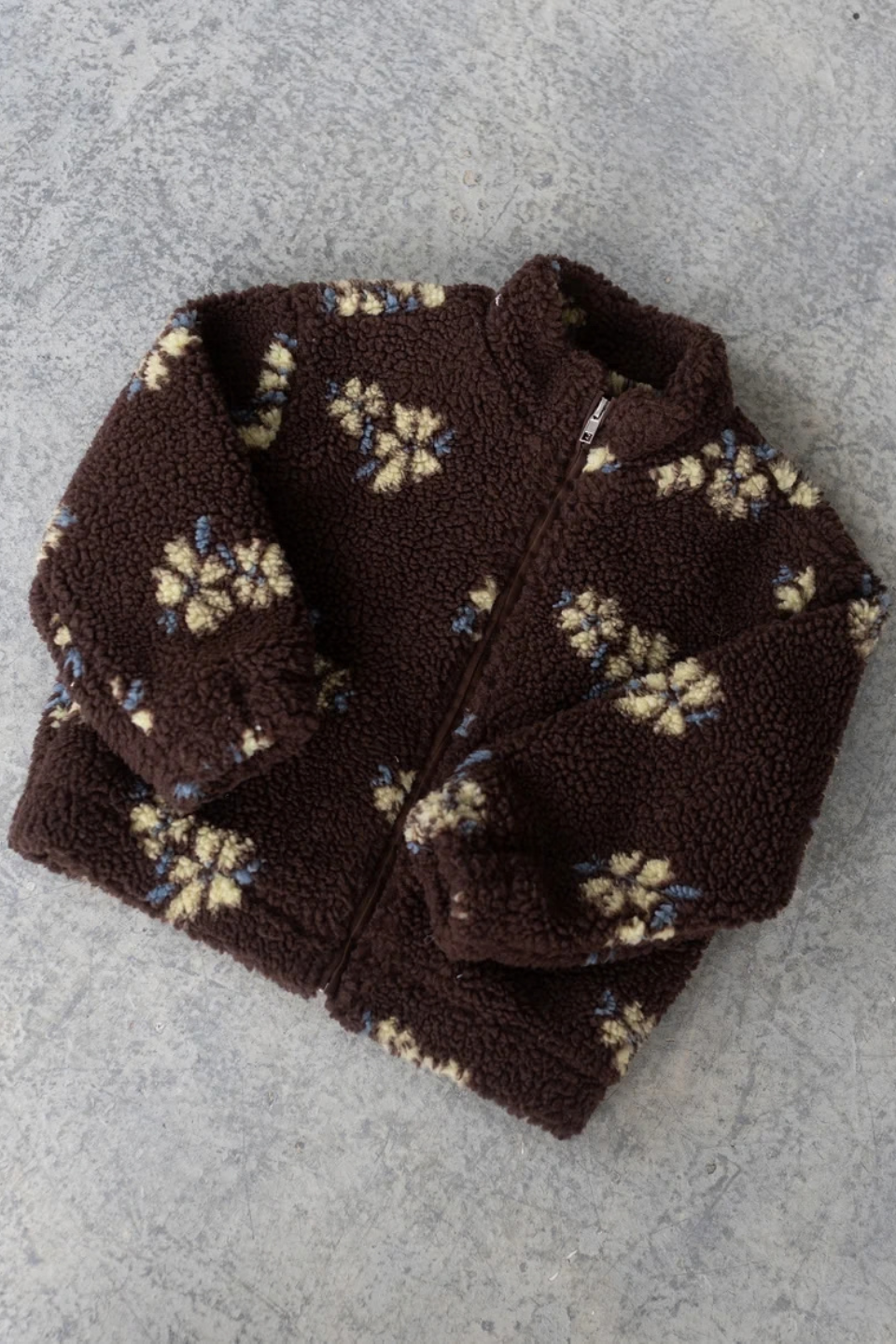 Brunette The Label Kids Floral Sherpa Jacket