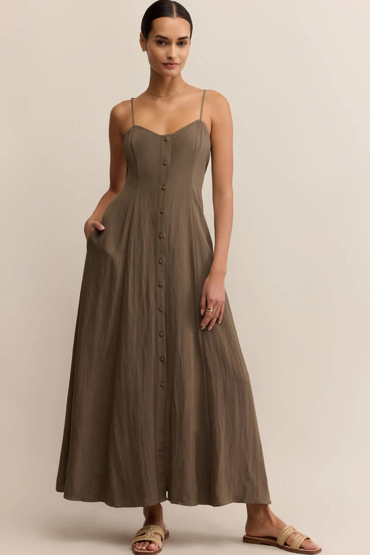 Angel Eyes Tiki Midi Dress