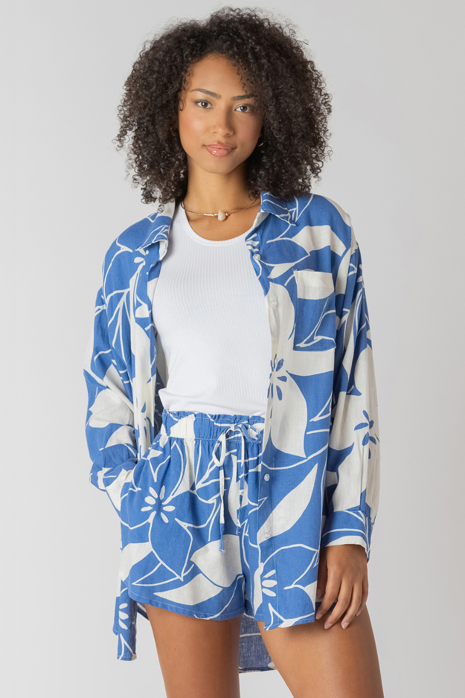 Alfie Button Front Linen Shirt - Hot Peppers Clothing