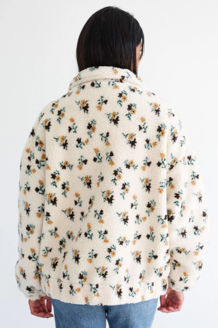 All Over Floral Sherpa Jacket
