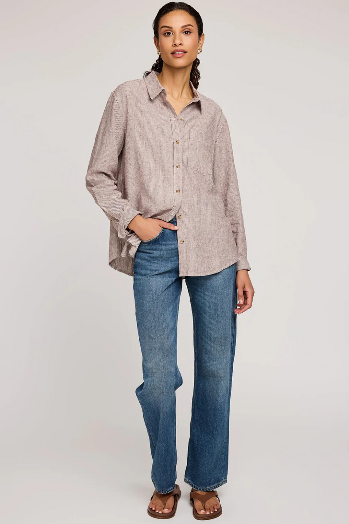 Arabella Striped Button Down Shirt