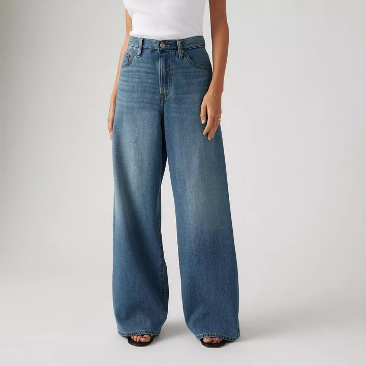 Xl Baggy Straight Linen+ Denim Jeans
