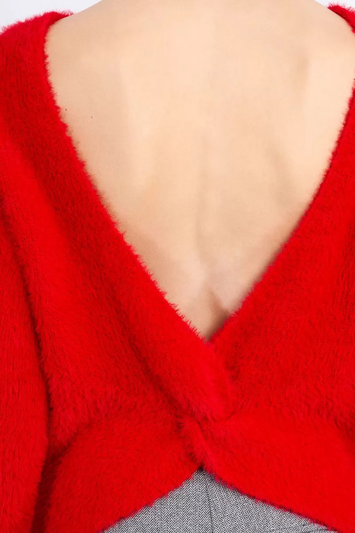 Fluffy knit sweater
