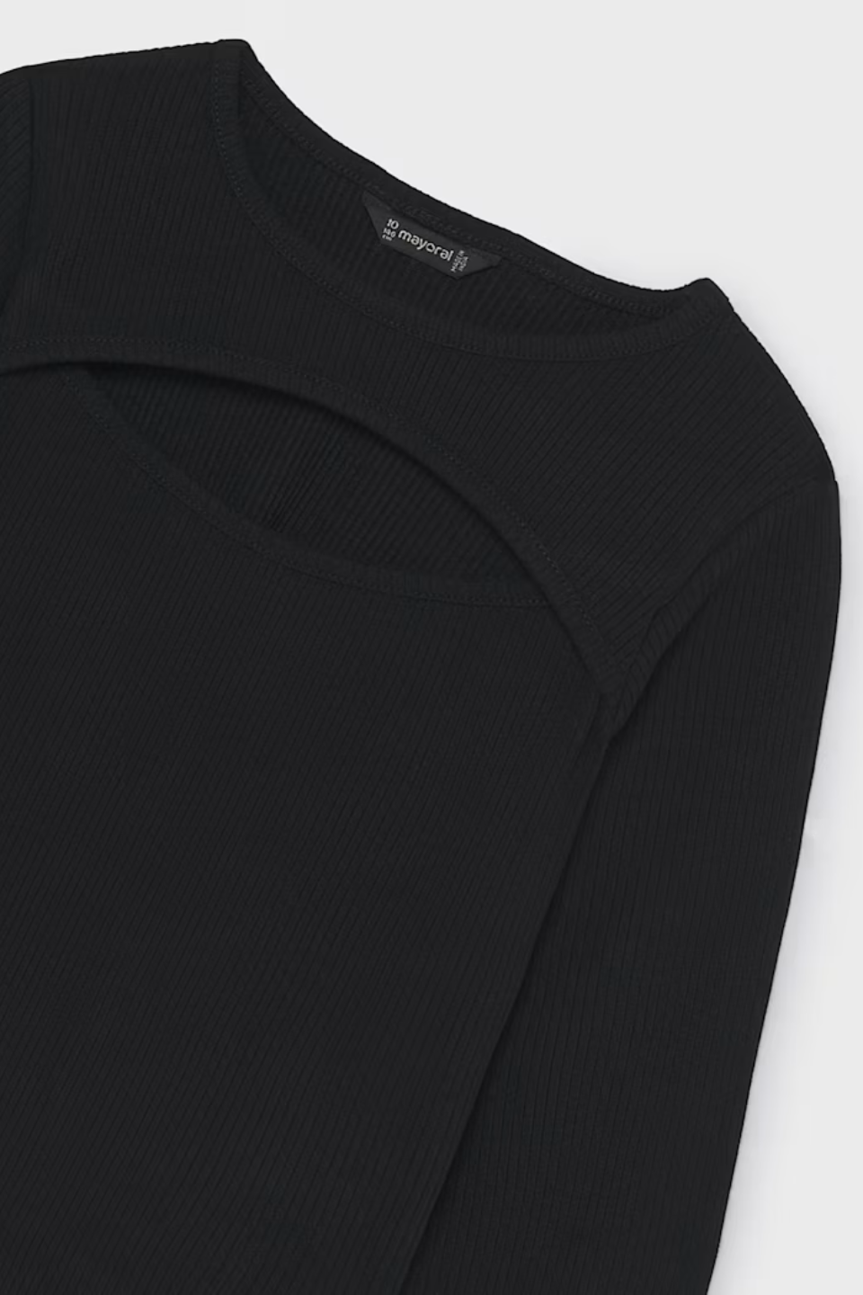 Mayoral Girls Ribbed T-Shirt with Opening