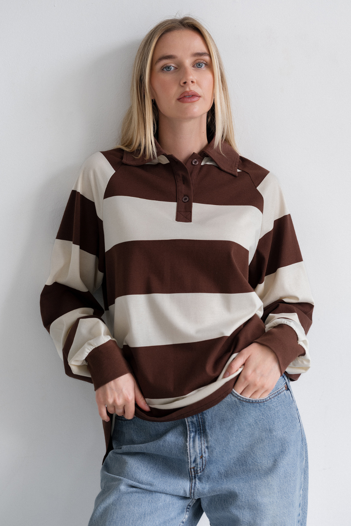 Brunette The Label Rugby Polo Shirt