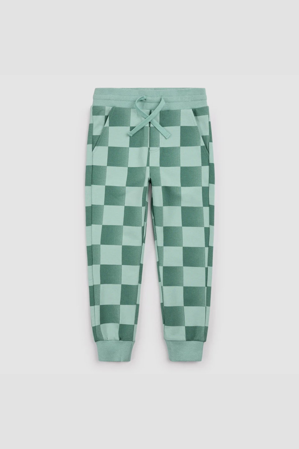 Dark Green Checkerboard Joggers - Hot Peppers Clothing