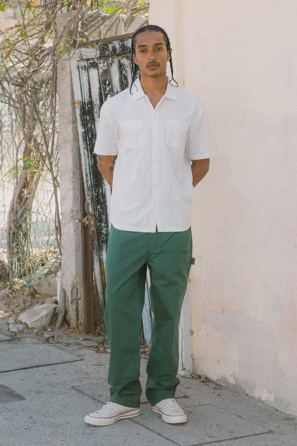 BRIXTON Cru Stripped Dobby Shirt - Hot Peppers Clothing
