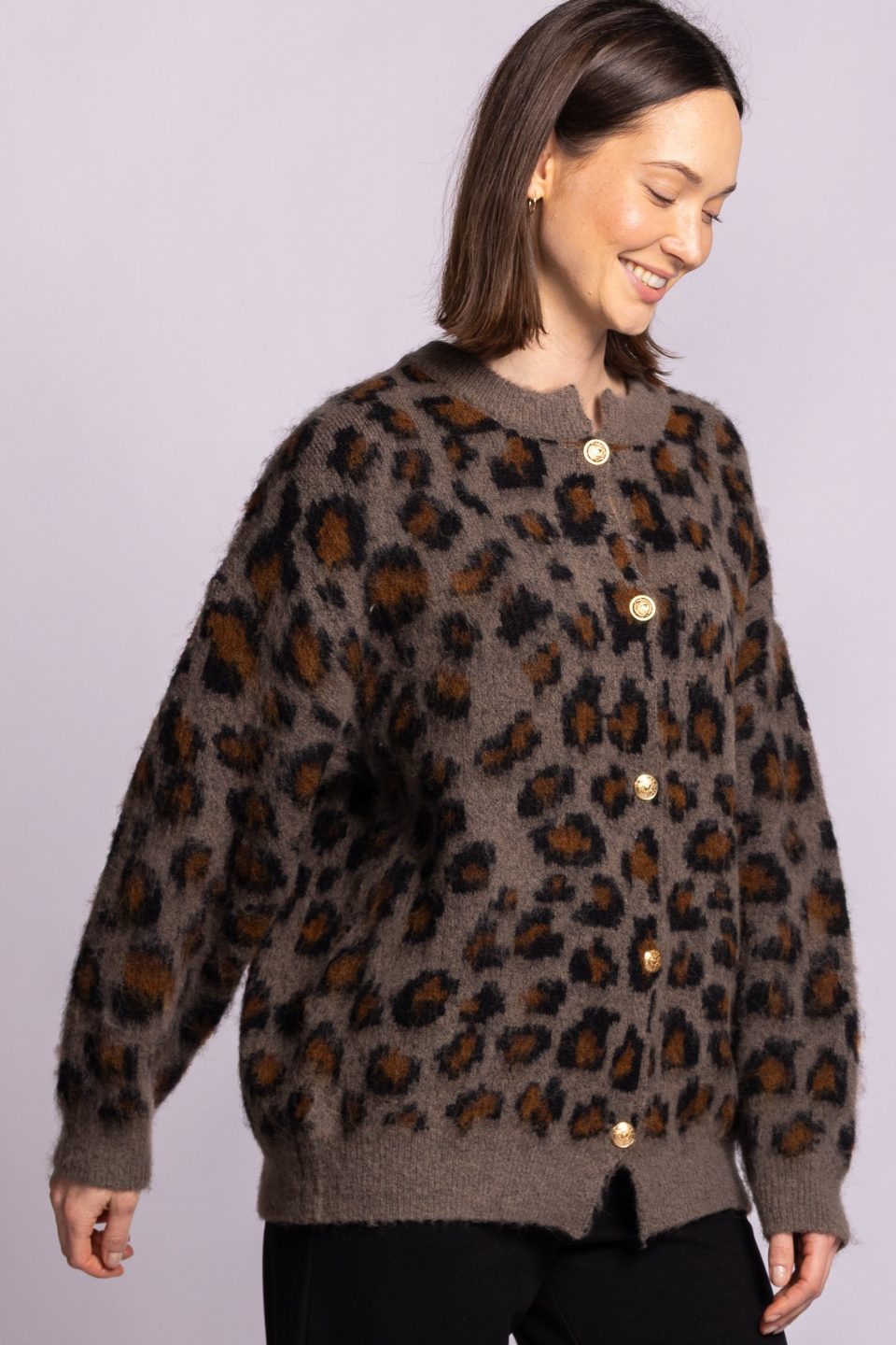 Pink Martini Cove Sweater Cheetah Print