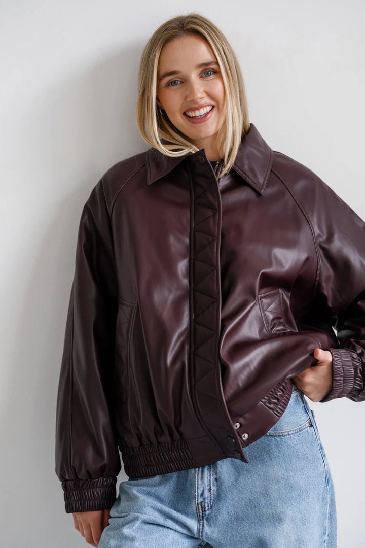 Brunette The Label Oversized Bomber