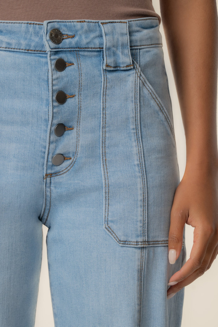 Kut From The Cloth Meg High Rise Wide Leg in Tone Wash KUT