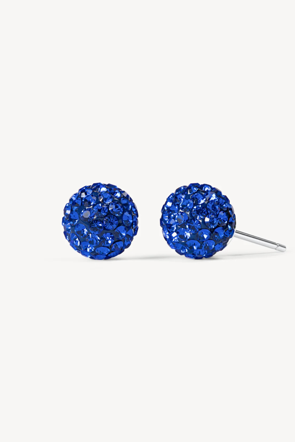 HILLBERG &amp; BERK Deep Capri Blue Small Sparkle Ball™ Stud Earrings HILLBERG &amp; BERK