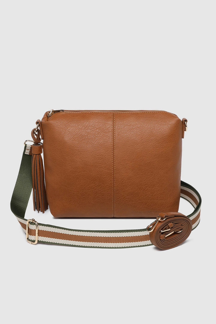 Daisy Stripe Crossbody Bag in Tan