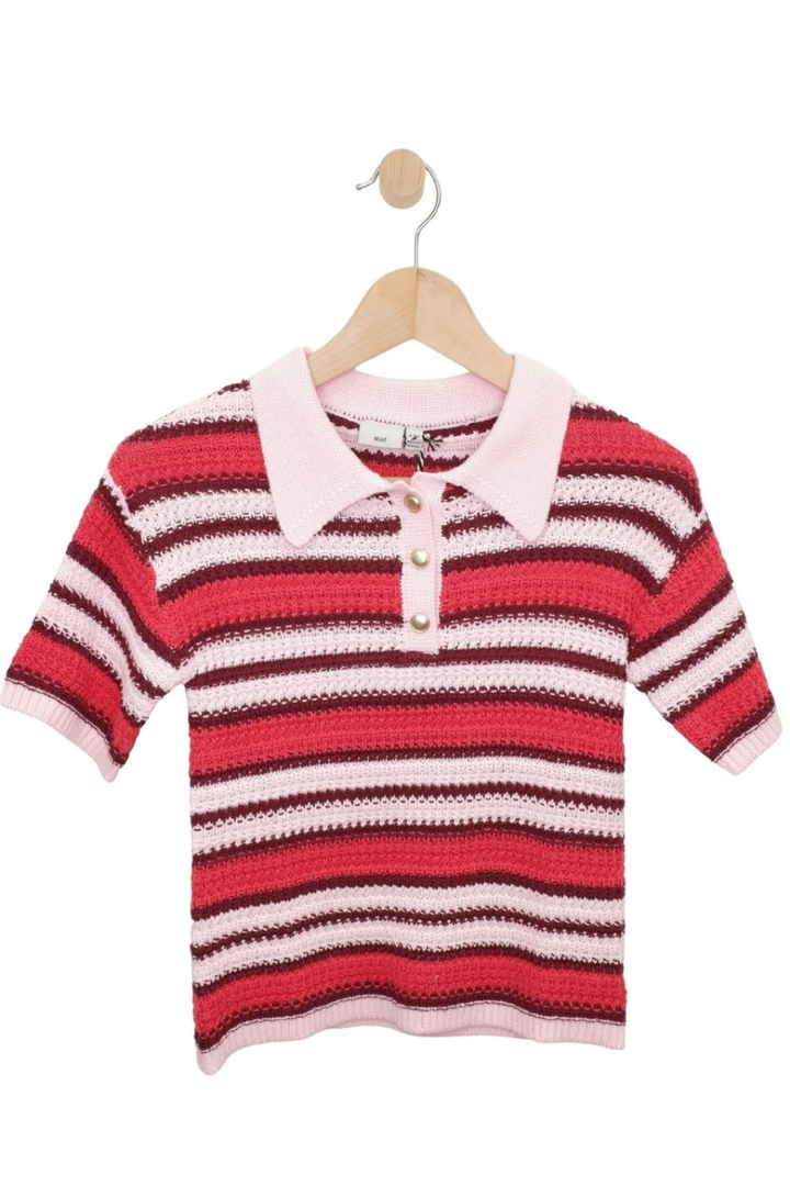 Knit Polo Sweater - Hot Peppers Clothing