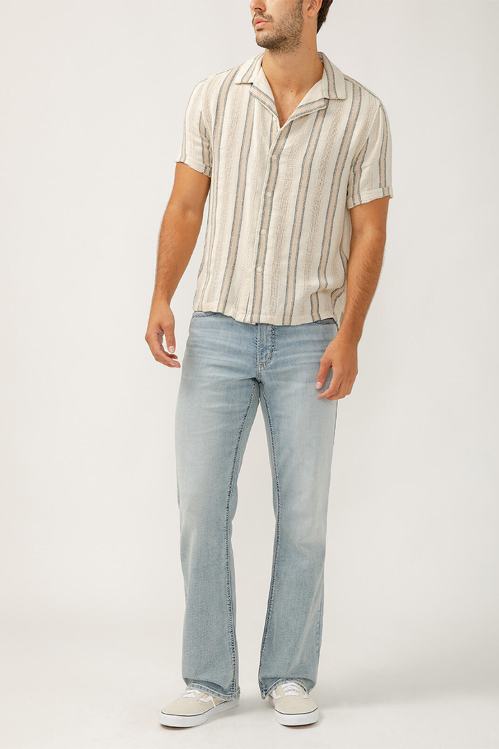 Silver Zac Relaxed Fit Straight Leg Jeans SILVER