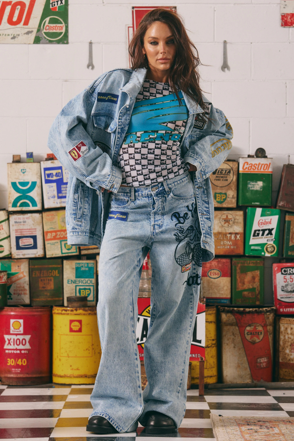 THE MERMAID RACING DENIM JACKET SABBI