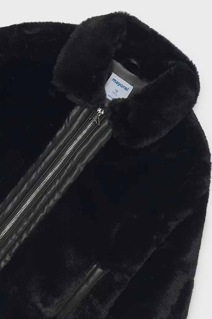 Mayoral Girl Faux Fur Coat