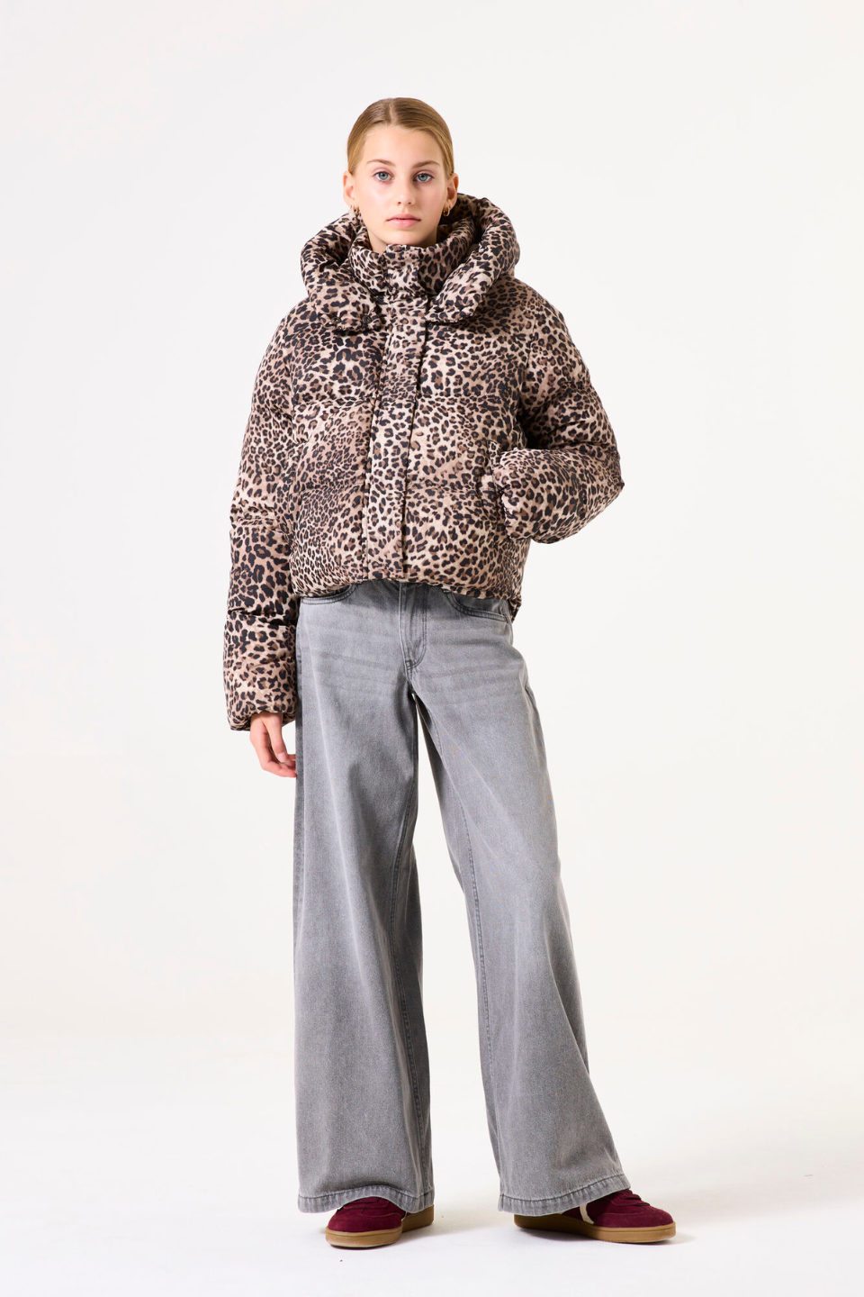 Printed puffer jacket