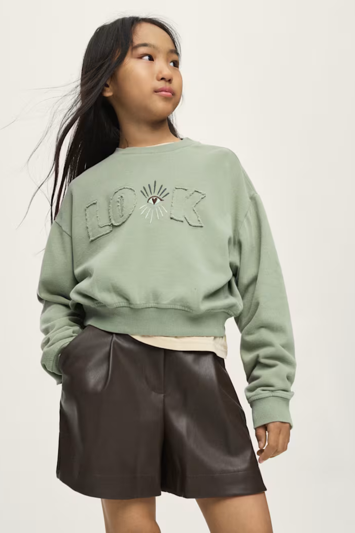 Mayoral Girl Faux Leather Shorts
