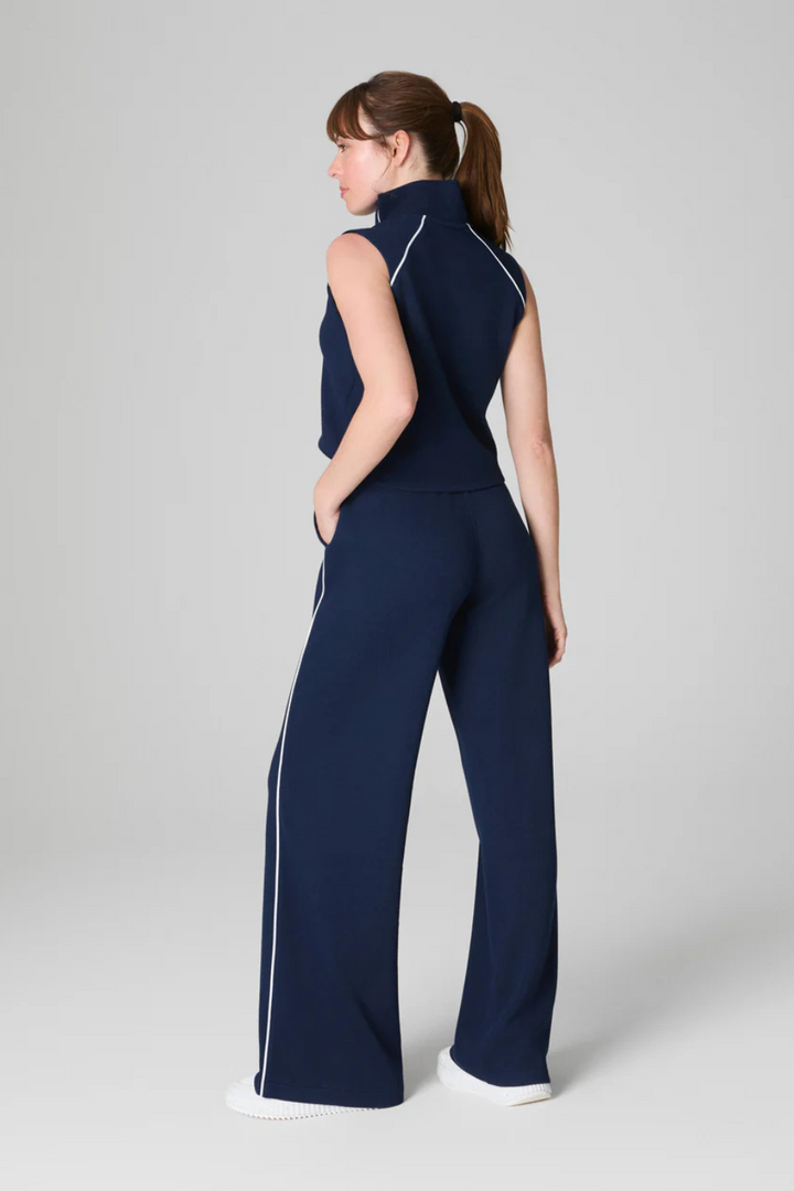 AirEssentials® Pique Sleeveless Mockneck Jumpsuit