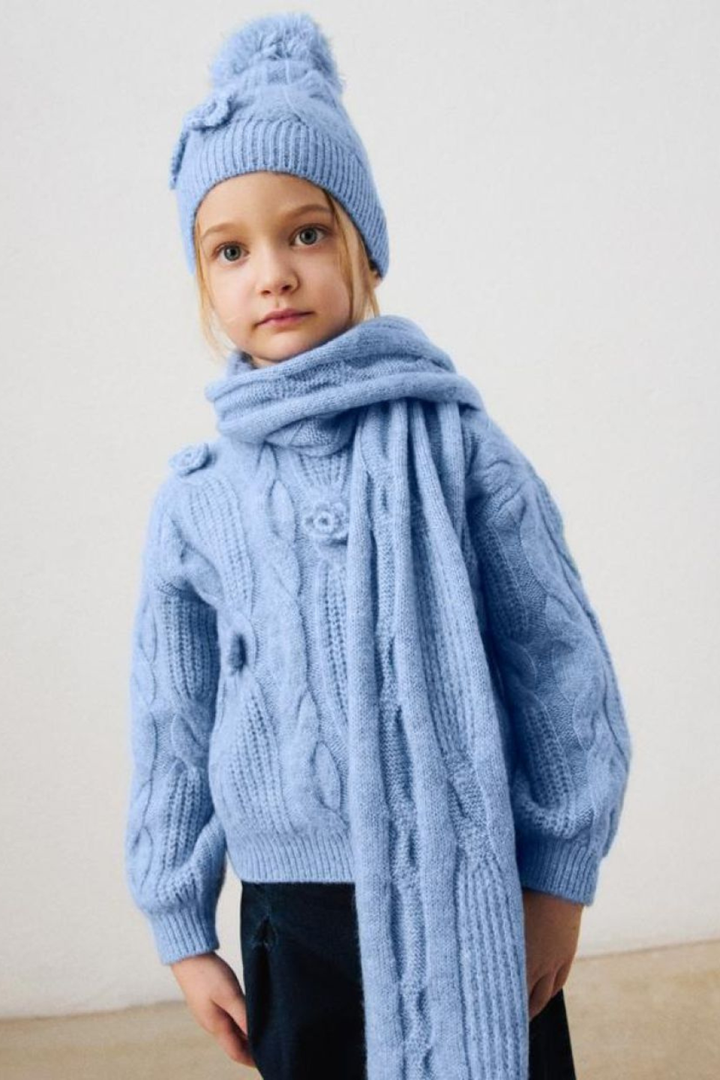 Mayoral Girl Flower Applique Sweater