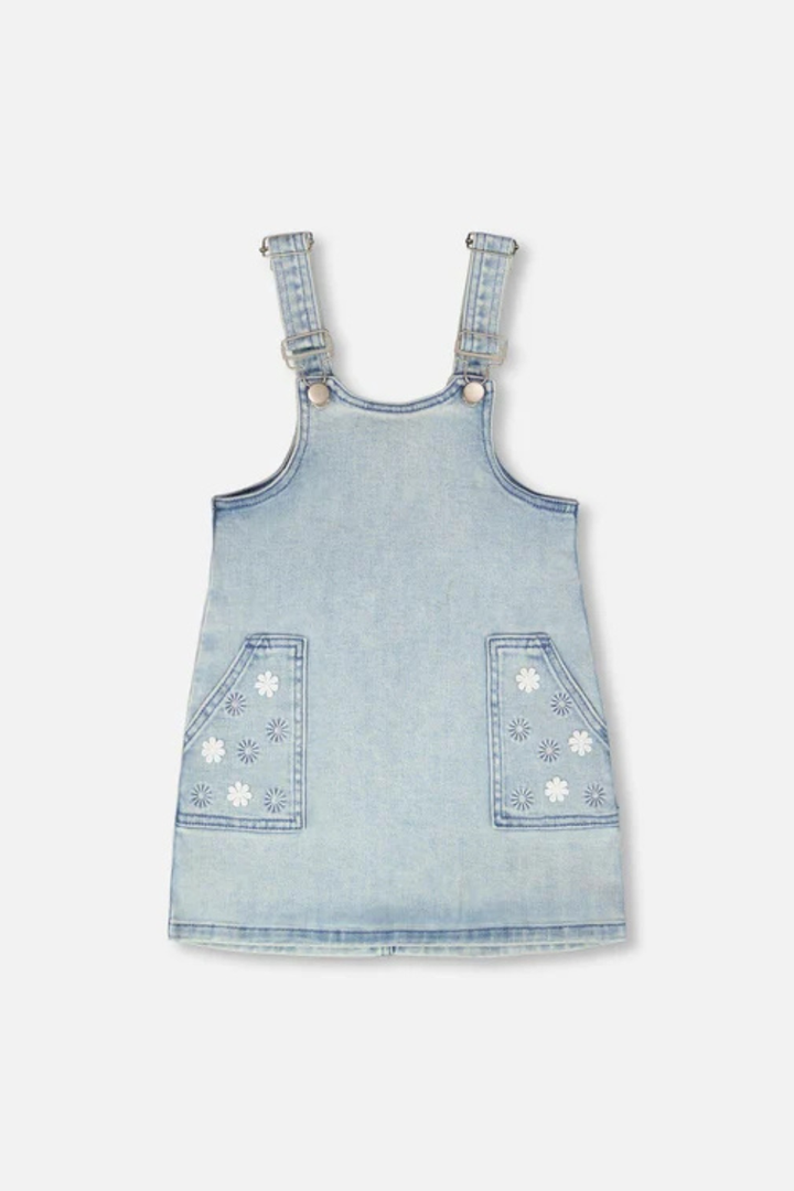 Light Blue Denim Overall Dress