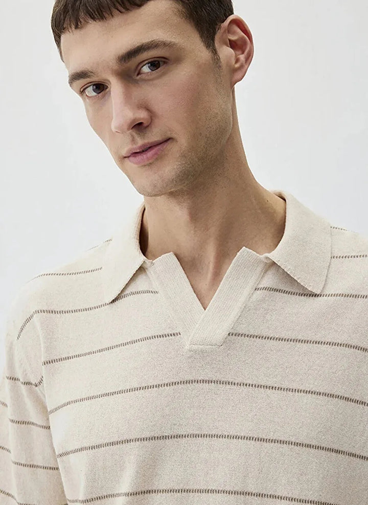Short Sleeve Polo Sweater