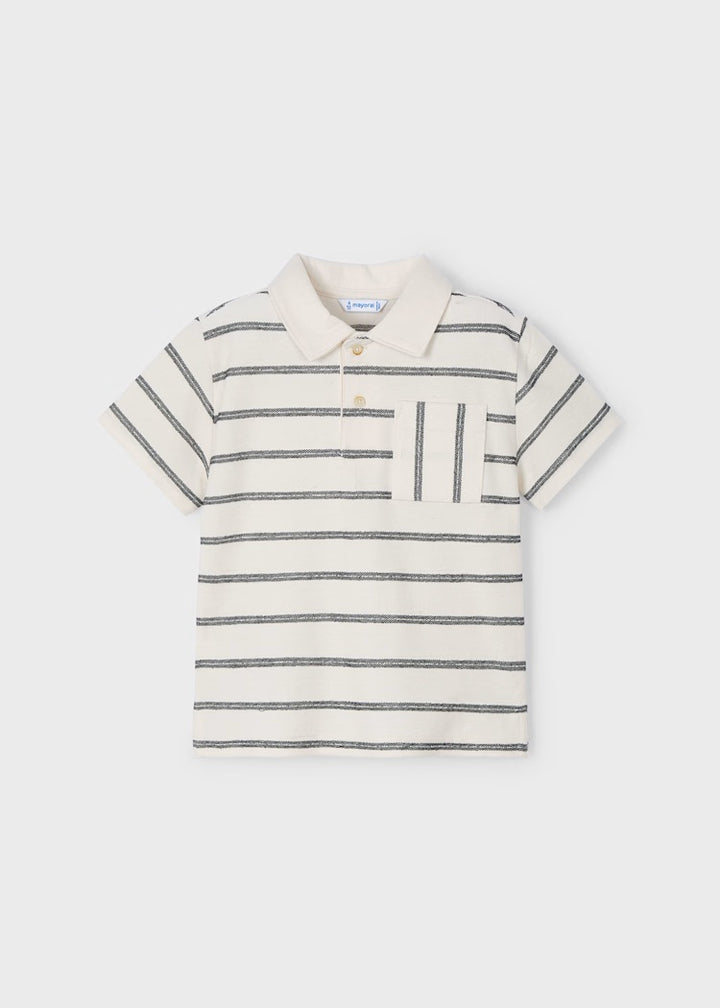 Stripe Polo Shirt With Pocket