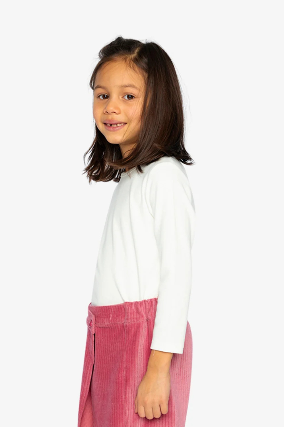 Deux Par Deux Brushed Rib Crew Neck Top