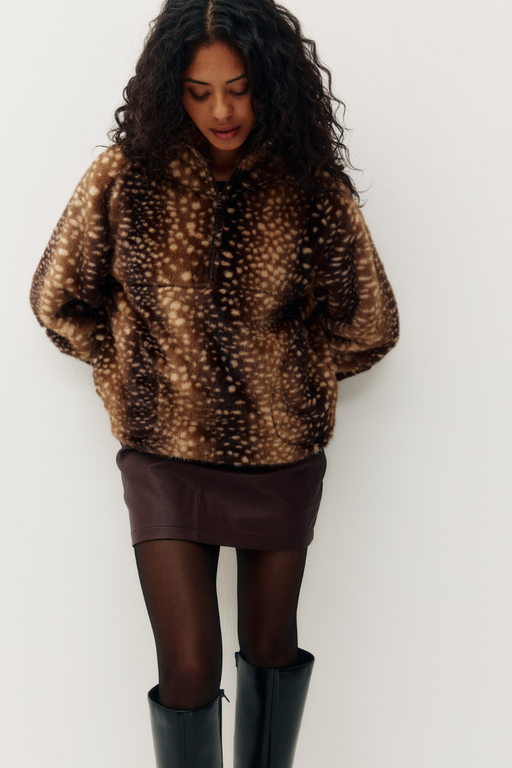 Kuwalla Women’s Tachette Faux-Fur Zip-Up