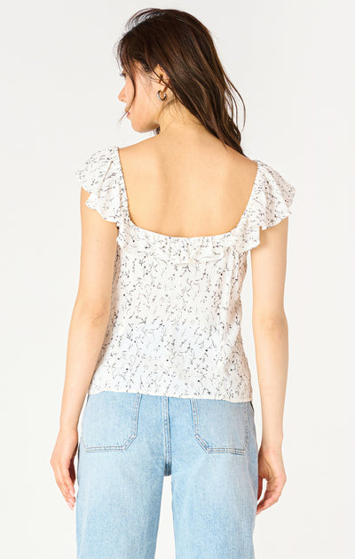 Pattern Ruffle Top