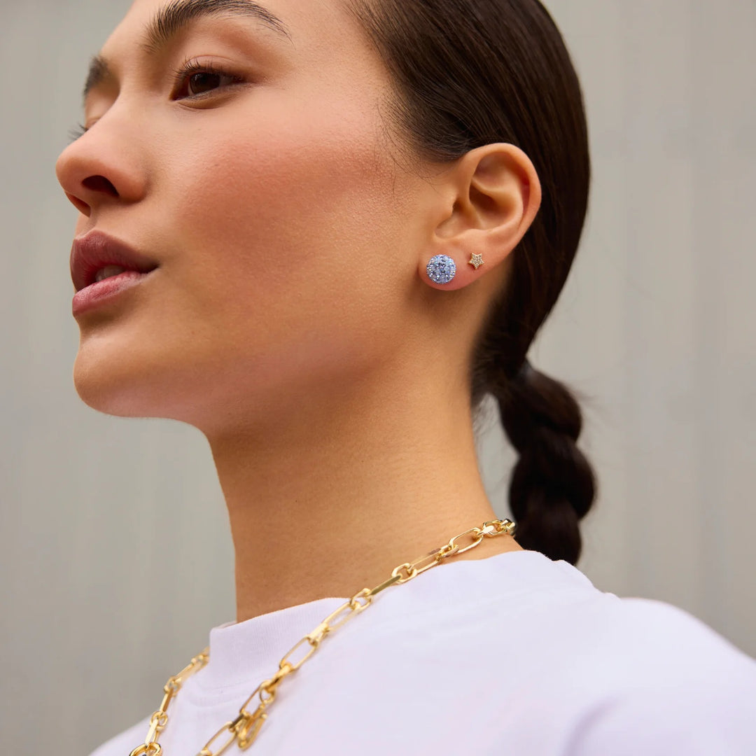 Denim Sparkle Ball™ Stud Earrings 10mm
