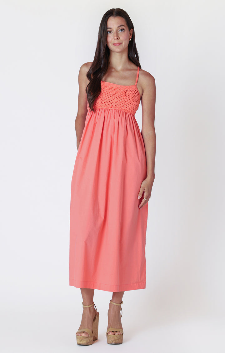 Crochet Trim Maxi Dress