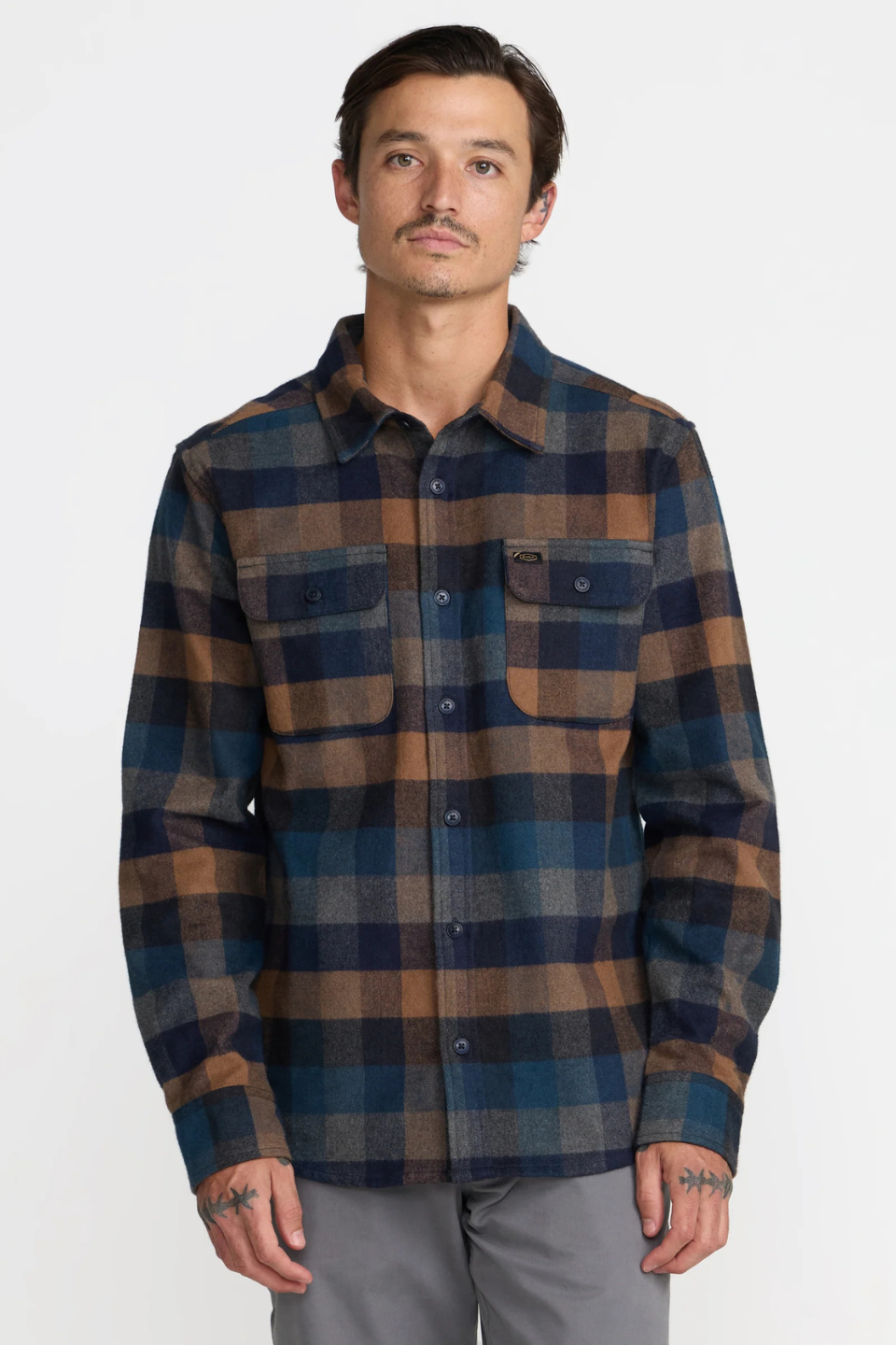 RVCA Dayshift Blanket Flannel Long Sleeve Shirt