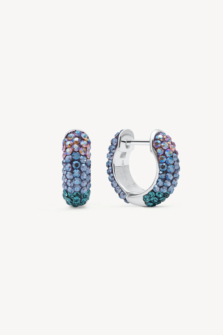Empress and Northern Lights Sparkle Reversible Hoop Earrings