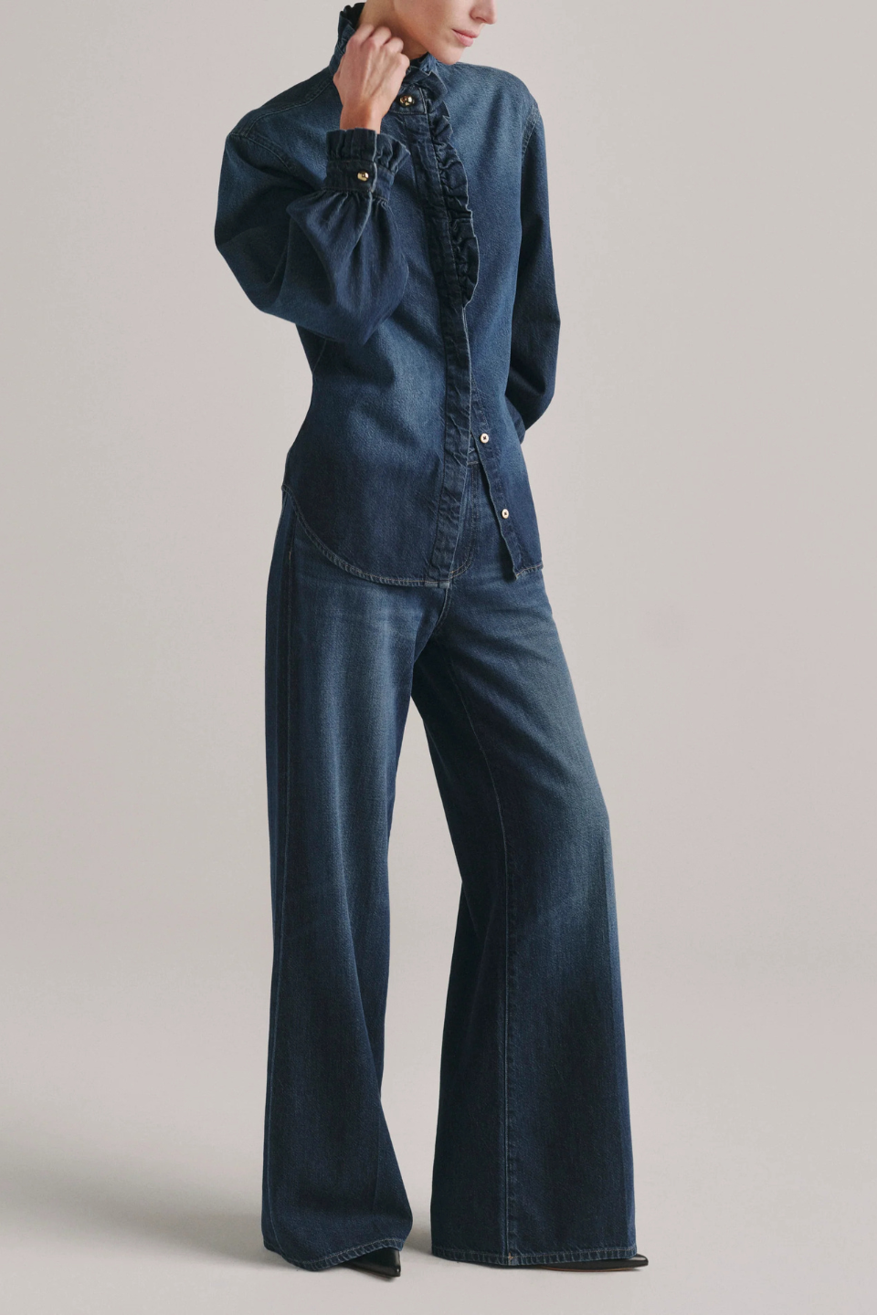 DL1961 Alex Baggy Wide Leg Low-Rise 32" Jeans