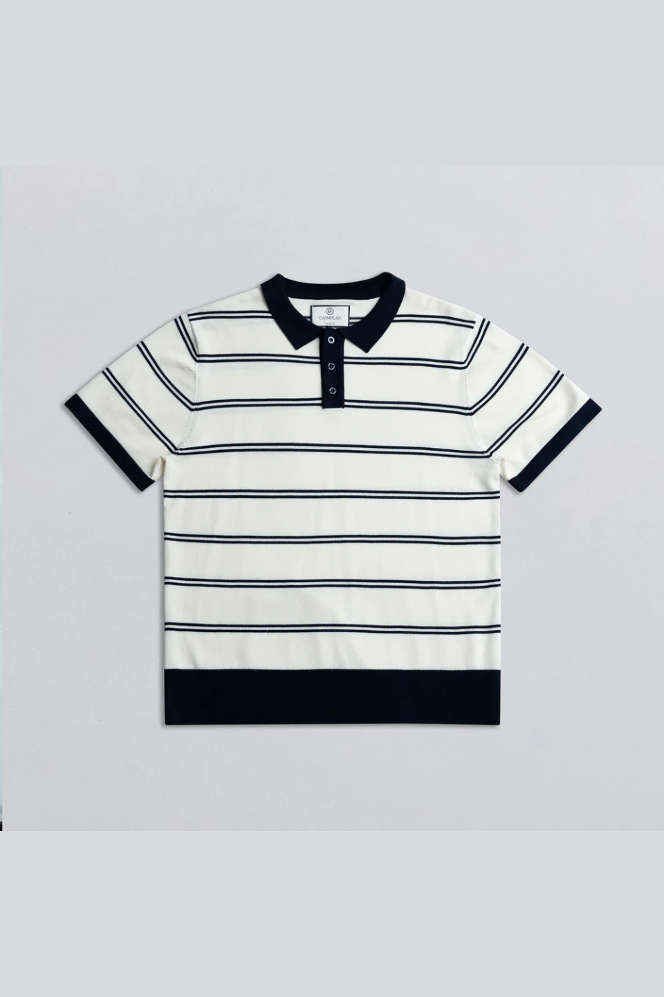 Stripe Knit Polo - Hot Peppers Clothing