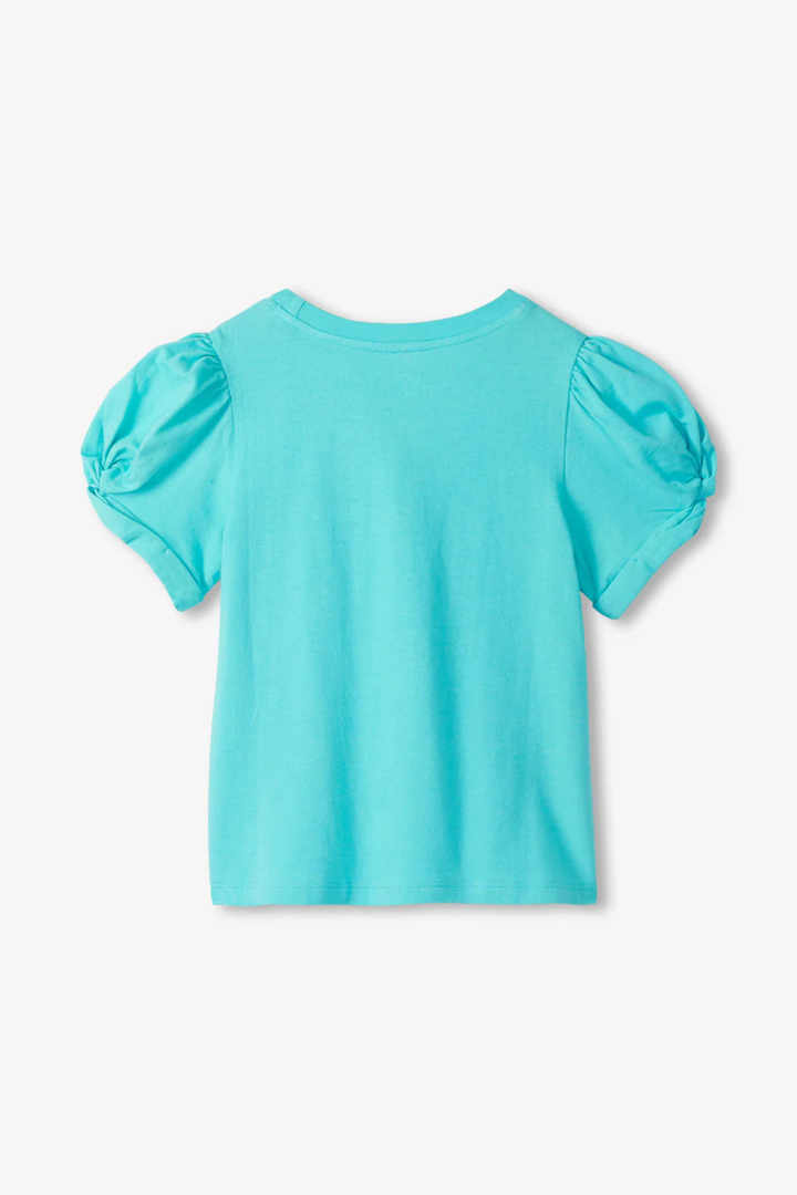Blue Radiance Twisted Sleeve T-Shirt
