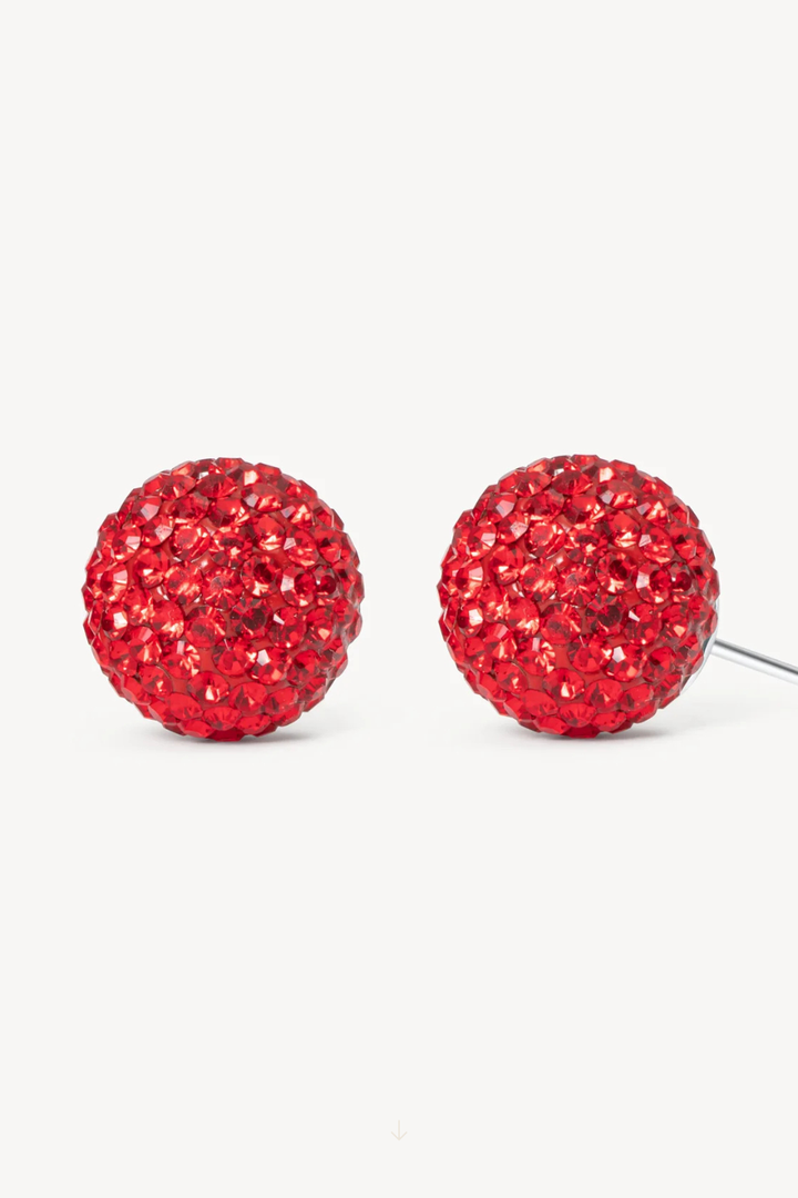 Red Velvet Sparkle Ball™ Large Stud Earrings