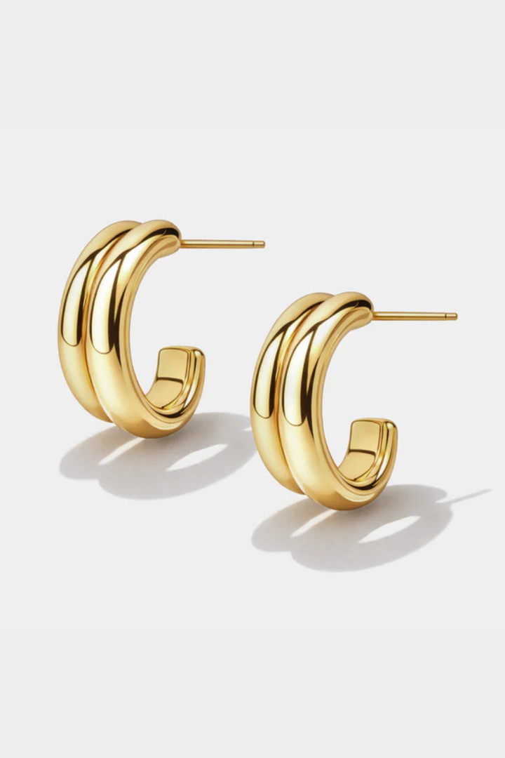 Gold-plated stainless steel claw earrings - Hot Peppers Clothing