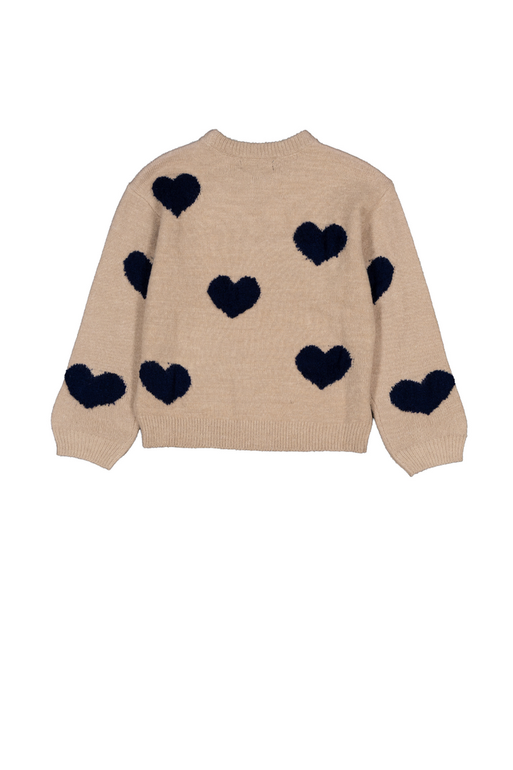 Crew Sweater With Hearts