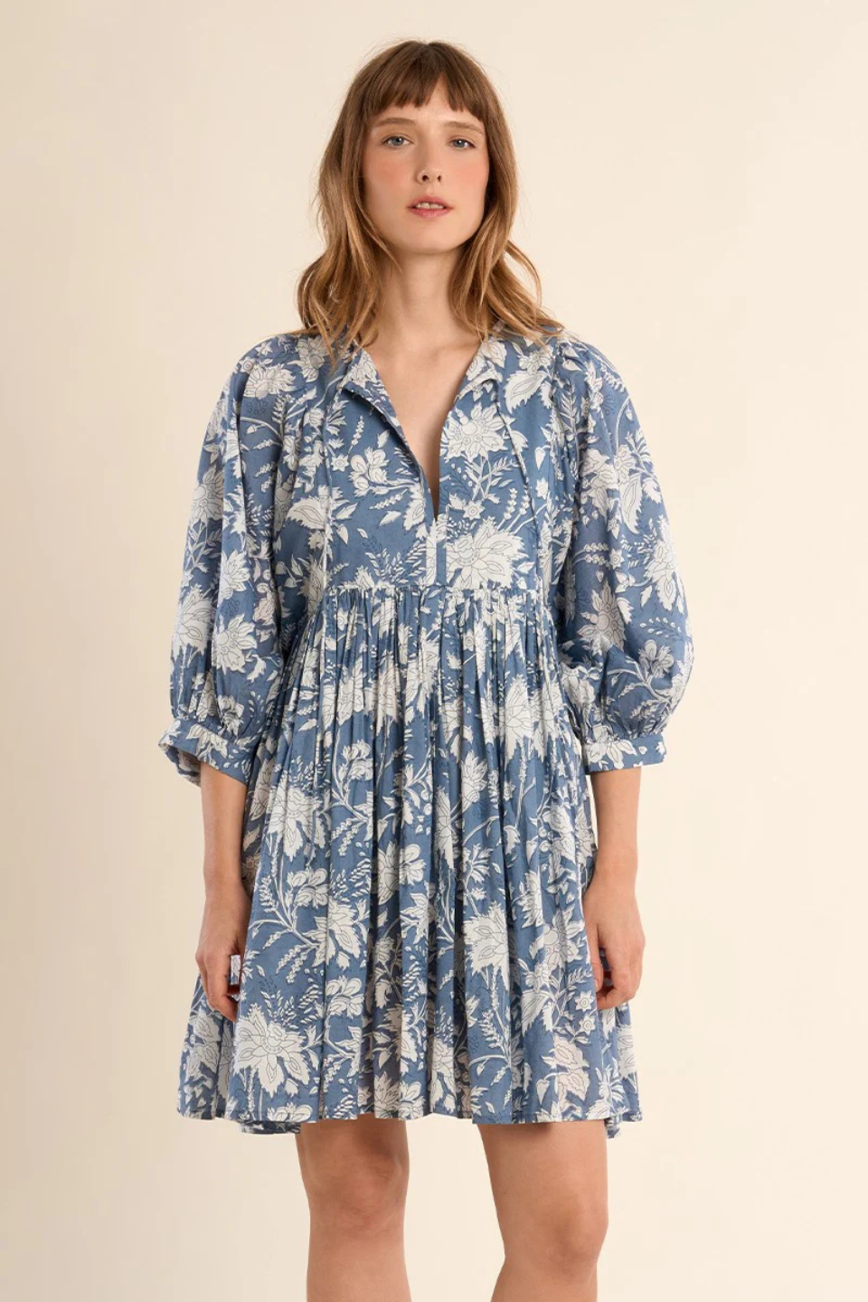 MOLLY BRACKEN Short printed dress, in cotton - Hot Peppers Clothing